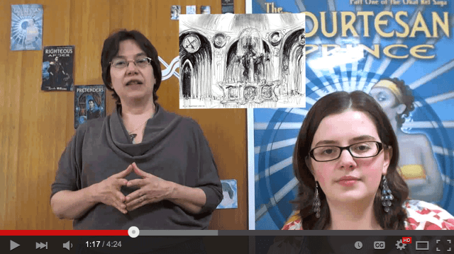 F is for Fountain Court, a place on Gelion.